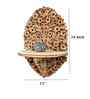 Natural Wooden Pale Yellow Colour Solid Wood Handcarved Floating Wings Wall Shelf