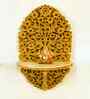 Natural Wooden Pale Yellow Colour Solid Wood Handcarved Floating Wings Wall Shelf