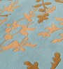 Blue Floral Wool 3 ft x 5 ft Hand Tufted Carpet