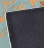 Blue Floral Wool 4 ft x 6 ft Hand Tufted Carpet