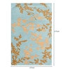 Blue Floral Wool 4 ft x 6 ft Hand Tufted Carpet