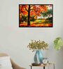 Nature Blessings Multicolour Synthetic Wood Framed Canvas Wall Painting