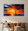 Nature Landscape Orange & Blue Canvas Art Print