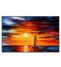 Nature Landscape Orange & Blue Canvas Art Print