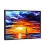 Nature Reflections Multicolour Synthetic Wood Framed Canvas Wall Painting