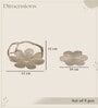 Bloom Coasters With Stand-Silver (Pack Of 4)