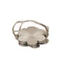 Bloom Coasters With Stand-Silver (Pack Of 4)
