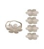 Bloom Coasters With Stand-Silver (Pack Of 4)
