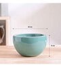 Nature's Hum Fat Extra Small Aqua Ceramic Planter