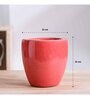 Nature's Hum Slim Extra Small Red Ceramic Planter