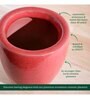 Nature's Hum Slim Extra Small Red Ceramic Planter