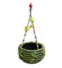 Natures Basket Handmade & Hand Painted Hanging Planter Pot In Terracotta (7 Inches)