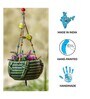 Natures Basket Handmade & Hand Painted Hanging Planter Pot In Terracotta (7 Inches)