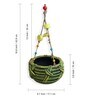 Natures Basket Handmade & Hand Painted Hanging Planter Pot In Terracotta (7 Inches)