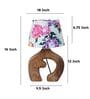 Natures Beauty Mangowood Table Lamp With Carnation Print Satin Shade