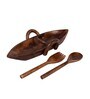 Nauka Shape Mango Wood Serving Platter