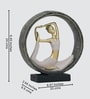 Naukasana Yoga Figurine | Resin Material | On Base used Felt for Grip and Table Protect | Ideal for Table Decor and Shelves Showpiece