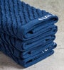 Navy Blue Fluffy Zero Twist 100% Cotton Solid Face Towel