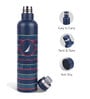 500Ml Navy Blue Leak-Proof Bottle 24Hour Hot & Cold Thermos/Flask For Fitness Enthusiasts (Yacht) Oreo Prtd Big