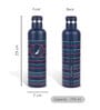 500Ml Navy Blue Leak-Proof Bottle 24Hour Hot & Cold Thermos/Flask For Fitness Enthusiasts (Yacht) Oreo Prtd Big