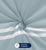 Sky Blue 100% Egyptian Satin Cotton Solid King Bedsheet With 2 Pillow Covers
