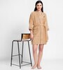 Luxurious Ultra Soft Bath Robe Large (Highline) in Beige Colour