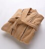 Luxurious Ultra Soft Bath Robe Large (Highline) in Beige Colour
