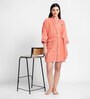 Luxurious Ultra Soft Bath Robe Large (Highline) in Coral Colour