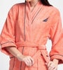 Luxurious Ultra Soft Bath Robe Large (Highline) in Coral Colour