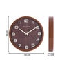 Mahogany Wood Finish Modern Wall Clock with Quartz Silent Sweep Technology