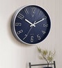 Navy Modern Wall Clock in Matte Finish with Quartz Silent Sweep Technology