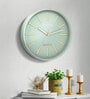 Green Modern Wall Clock in Matte Finish with Quartz Silent Sweep Technology