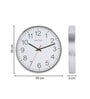Silver Metal Rim Sports Dial Modern Wall Clock With Quartz Silent Sweep Technology