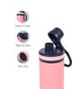 500ML Pink and Purple Triple Layer Bottle Insulated Thermos/Flask For Fitness And Sports (Fender) Texas Prtd