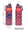750ML Red Triple Layer Bottle Insulated Thermos/Flask For Fitness And Sports (Fender) Austin