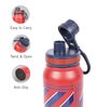 750ML Red Triple Layer Bottle Insulated Thermos/Flask For Fitness And Sports (Fender) Austin