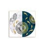 Nautical Whirl Glass Finish Square Wall Art