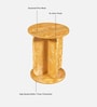 Navarra Pine Wood Side Table In Amber Gold Finish Navarra Pine Wood Side Table In Amber Gold Finish