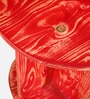 Navarra Pine Wood Side Table In Garnet Red Finish Navarra Pine Wood Side Table In Garnet Red Finish