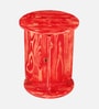 Navarra Pine Wood Side Table In Garnet Red Finish Navarra Pine Wood Side Table In Garnet Red Finish