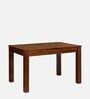 Navin Extandable 6 Seater Dining Set In Brown Finish