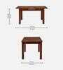 Navin Extandable 6 Seater Dining Set In Brown Finish