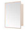Acrylic Ivory 3 Compartment Bathroom Cabinet With Mirror & Sliding Door (L: 16, W: 4, H: 18 Inches)