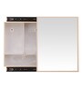 Acrylic Ivory 3 Compartment Bathroom Cabinet With Mirror & Sliding Door (L: 16, W: 4, H: 18 Inches)