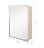 Acrylic Ivory 6 Compartment Bathroom Cabinet With Mirror (L: 15, W: 4, H: 19 Inches)