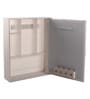Acrylic White 5 Compartment Bathroom Cabinet With Mirror (L: 16, W: 4, H: 20 Inches)
