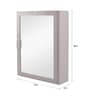 Acrylic White 5 Compartment Bathroom Cabinet With Mirror (L: 16, W: 4, H: 20 Inches)