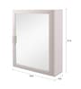 Acrylic White 6 Compartment Bathroom Cabinet With Mirror (L: 18, W: 4, H: 21 Inches)