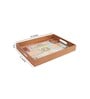 Navratna Multicolour & Gold MDF Wood Rectangle Serving Trays