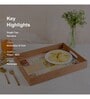 Navratna Multicolour & Gold MDF Wood Rectangle Serving Trays